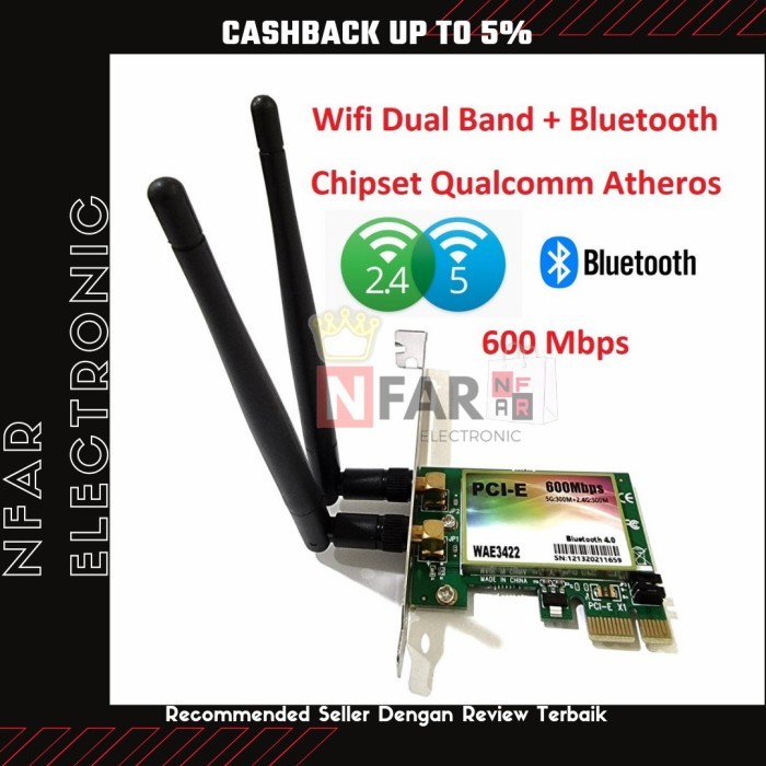 PCIE WiFi Bluetooth Card Dual Band PCIE Qualcomm Wireless Network Card