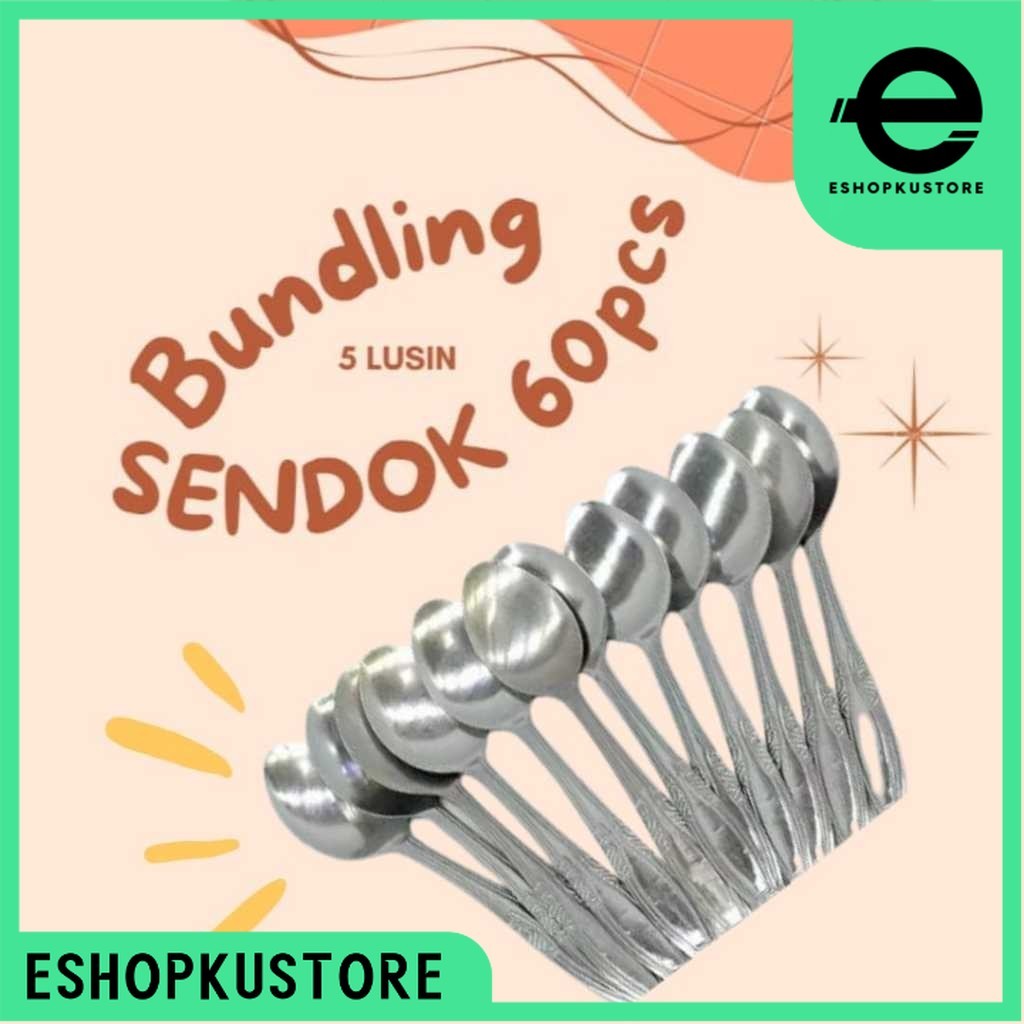 Sendok 5Lusin 60 pcs / Paket Bundling Sendok 4lusin & Garpu 2lusin / Paket Sendok Garpu 6lusin / Sen