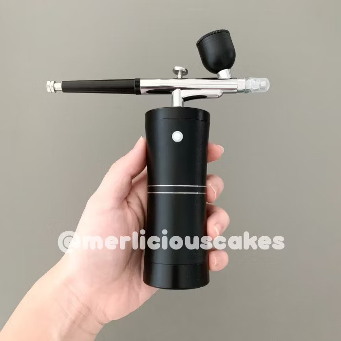 Black Portable Wireless Handheld Airbrush Air Brush Cake Kue Fondant