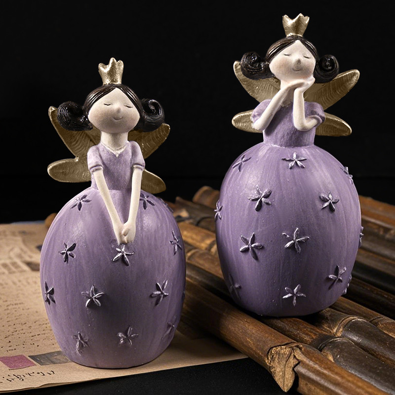 

1pc Angel Girl Shape Casting Silicone Mold Aromatherapy Candle Mold for Garden Decorative Ornaments Plaster Cement Resin Casting