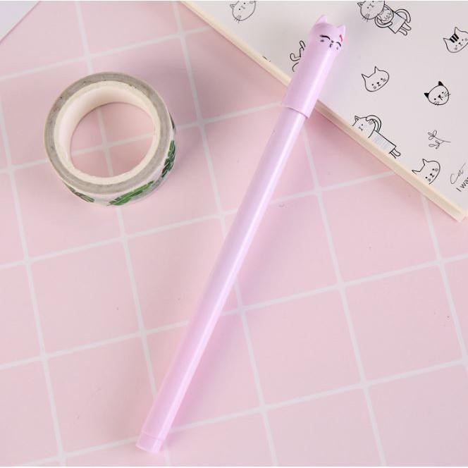 

LBT Pena Karakter Kartun Meow Lucu Pulpen Stationary Cair Gel - PINK