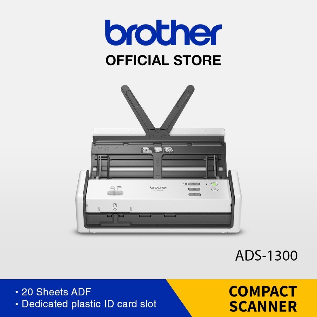 Scanner Brother ADS-1300 Portable Document Scanner - Garansi Resmi