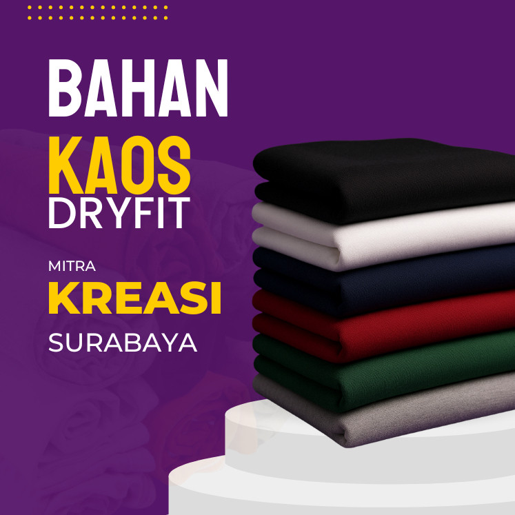 HIRO.SHOP Bahan Kain Jersey Dryfit Milano Putih - Kain Dryfit Mitra Kreasi