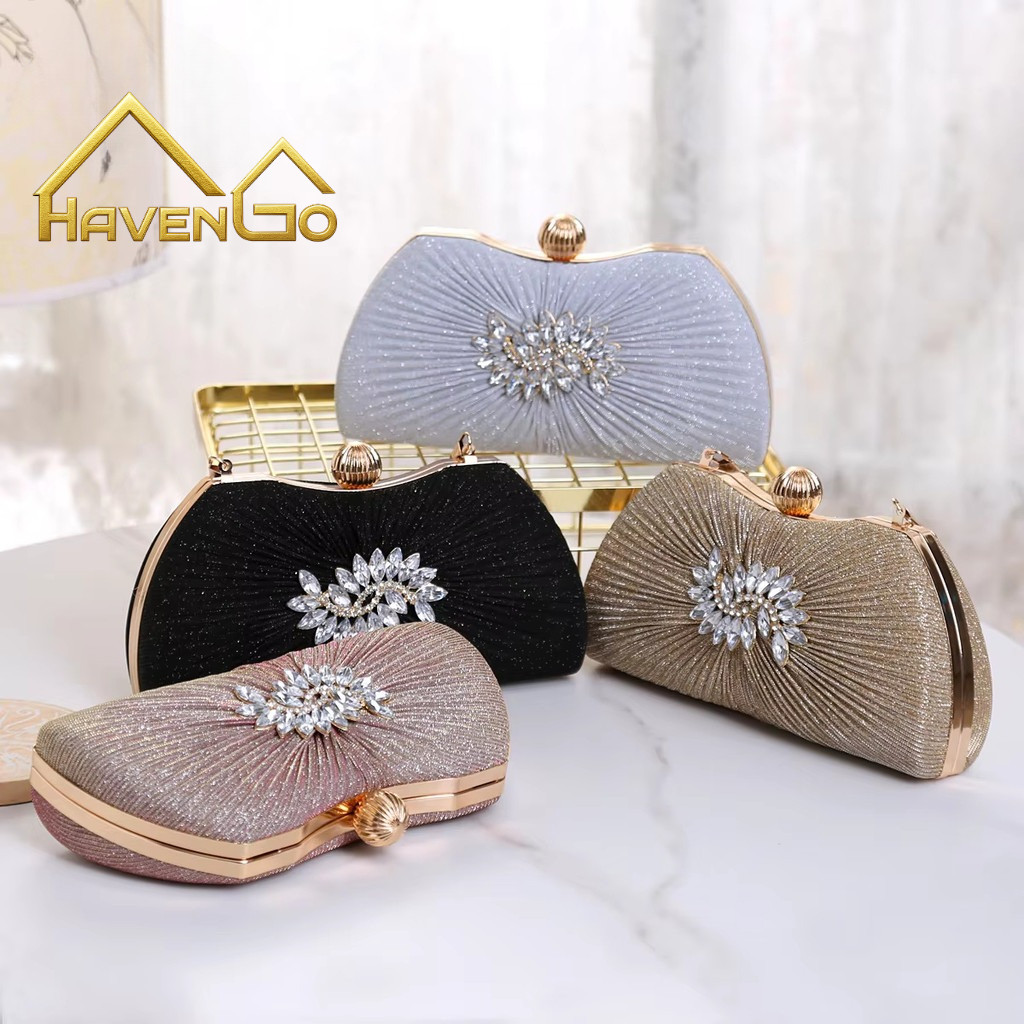Tas Pesta Wanita Import Terbaru 2025 Tas Kondangan Wanita Elegan Mewah Clutch Wanita Hand Bag Wanita