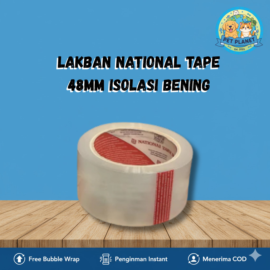 

Lakban NATIONAL Bening 2 inci /pjg 100yard
