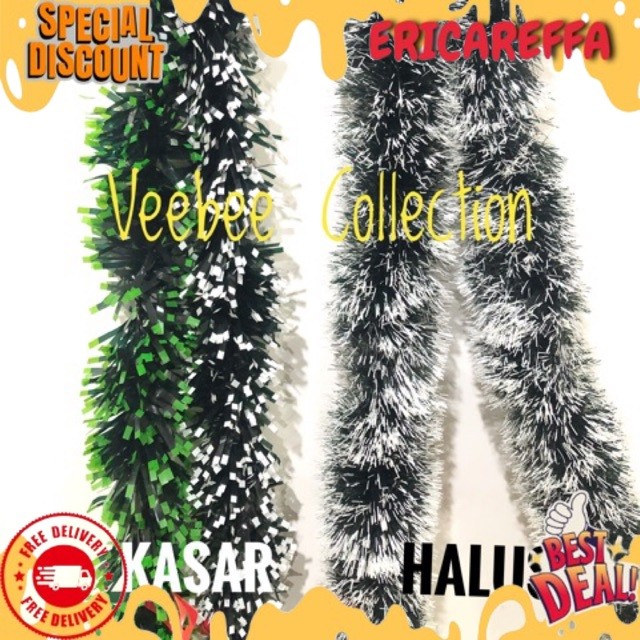 Tali Hias Natal PVC jumbo 15cm/ slenger hias pohon natal/ tali hias natal/slenger natal/dekorasi nat