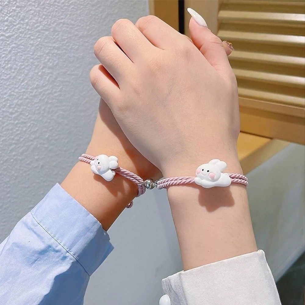 seafashion88 - GELANG COUPLE MAGNET GELANG PASANGAN / PERSAHABATAN KARAKTER KELINCI KEKINIAN FASHION