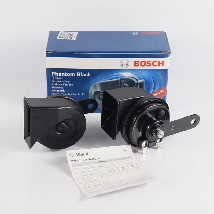 KLAKSON KEONG BOSCH PHANTOM BLACK FANFARE 12V ORIGINAL -BOSCH - KLAKSON ONLY
