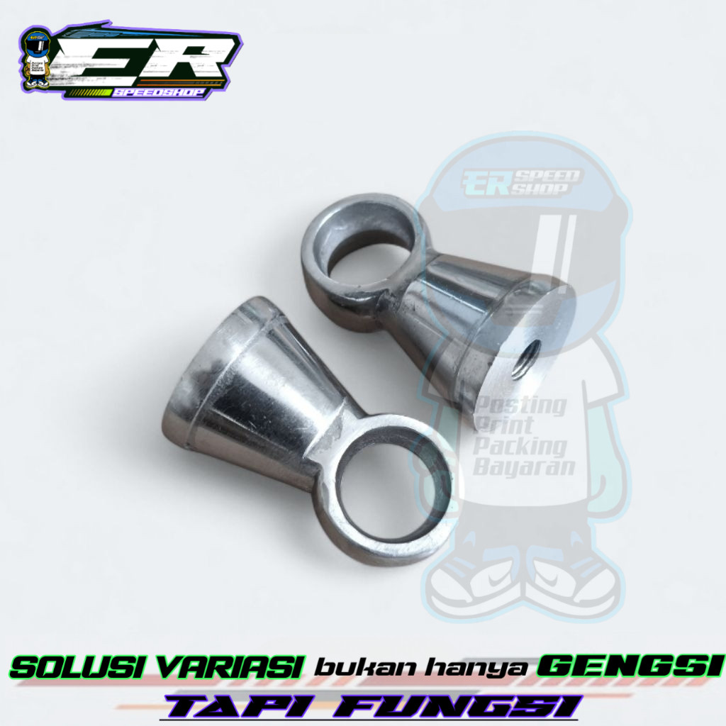 Anting Pangkon Shock Belakang / Peninggi Shock Motor Bebek Satu Set Tinggi Drat 12 14