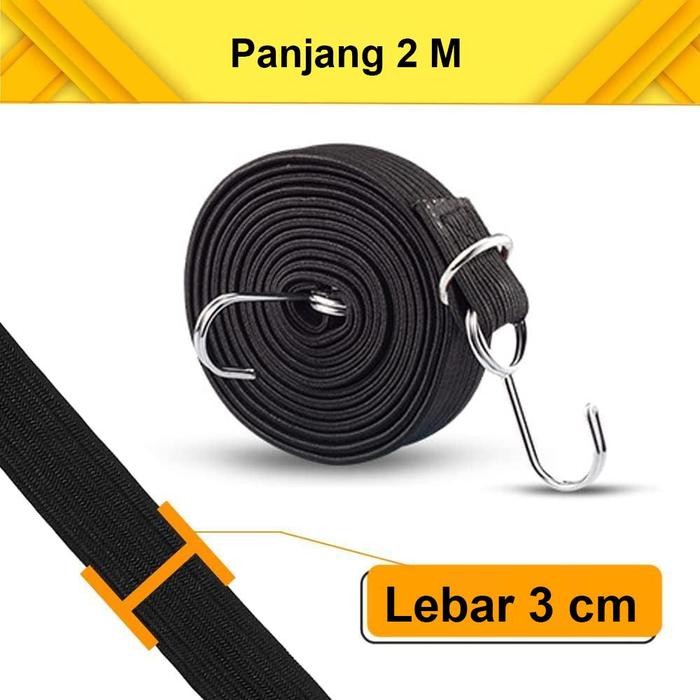 Tali Strap Pengikat Barang Sabuk Cargo Belt Rope 5M - Tali Pengikat Barang Motor Mobil - 2 METER