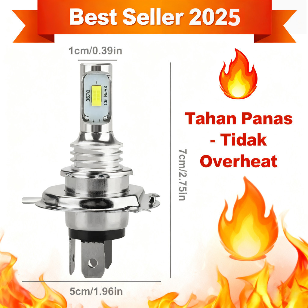 SEPASANG 2pcs Lampu depan mobil led Lampu Kabut Led  H7 6500K 60W  Super Terang