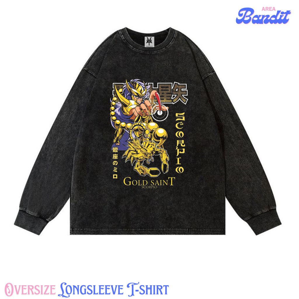 Bandit Area "saint seiya gold saint" Oversize Longsleeve T-shirt Vintage tee