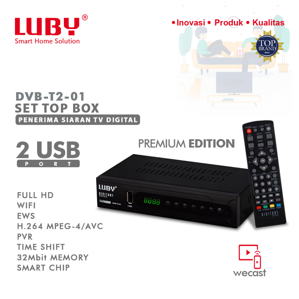 NEW Luby Set Top Box Luby DVB-T2-01PREMIUM