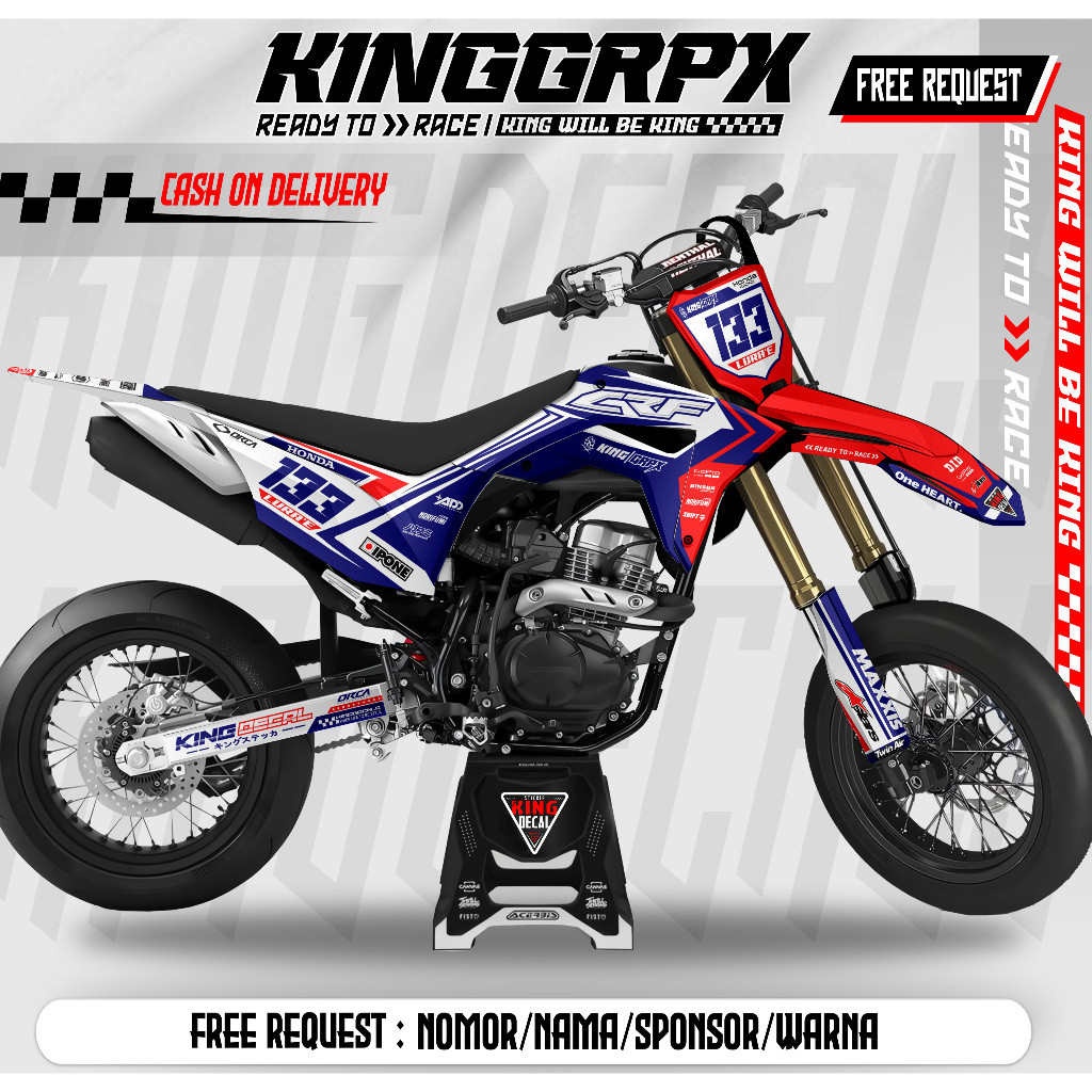 DEKAL / DECAL   STIKER CRF 150 L FULL BODY /  CRF / STIKER CRF / STIKER HONDA CRF /  CRF 150 L 5