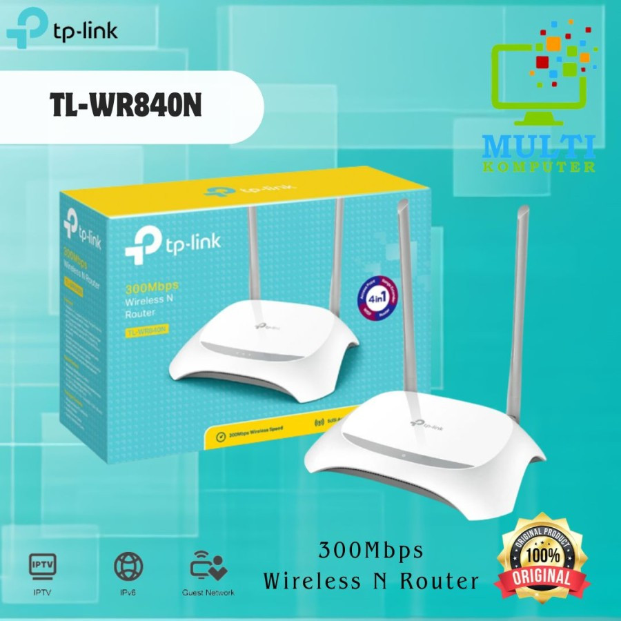 TP-LINK TL-WR 840N / TL-WR 820N 300Mbps Modem Router Wireless