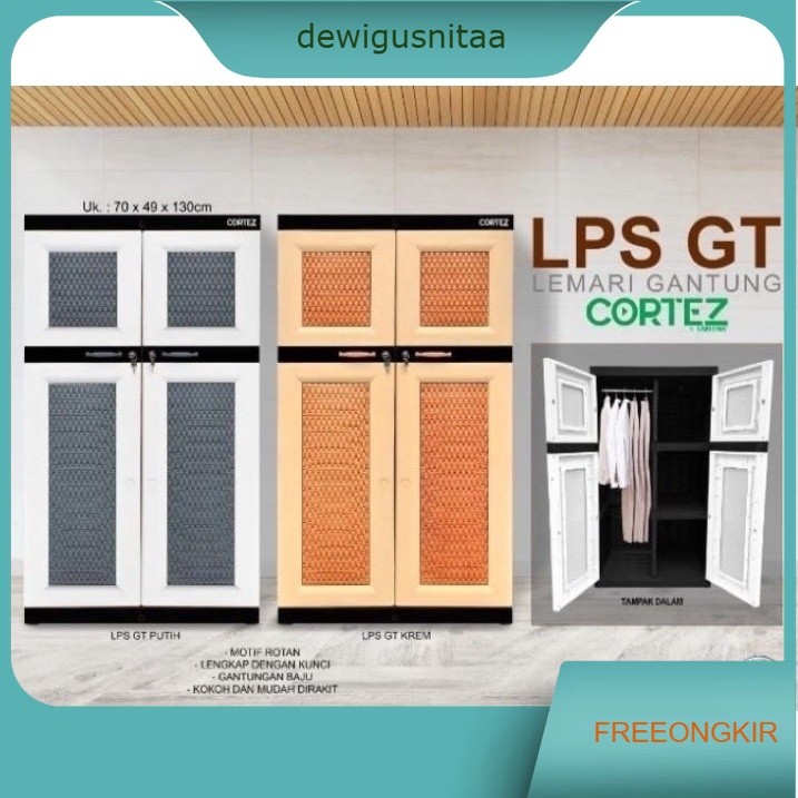 LEMARI PLASTIK TABITHA GANTUNGA CORTEZ LPS GT KUNCI