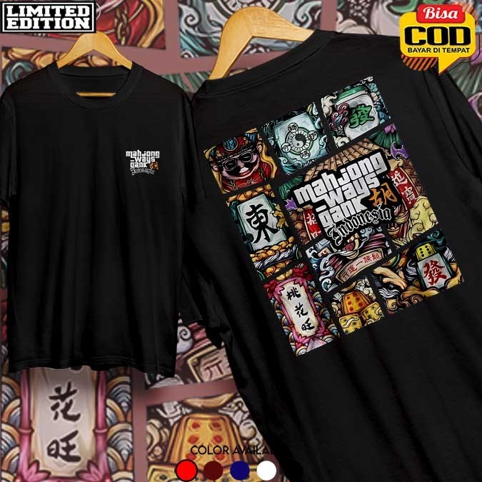 Kaos Mahjong Ways Gank - Baju Game Online Slot Mahjong Ways PG Soft Kaos Mahjong terbaru 2025