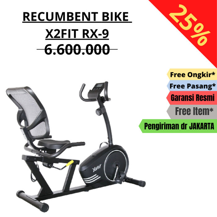 Sepeda Statis X2FIT RECUMBENT BIKE RX-9 Static Homegym Olahraga Rumah