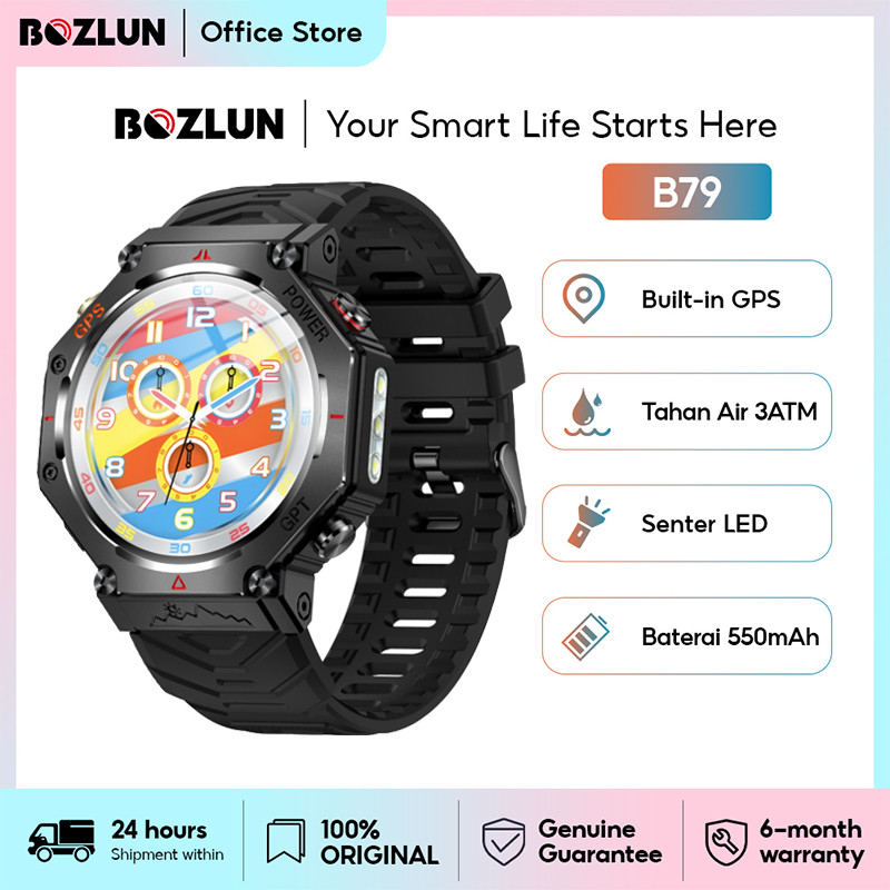 BOZLUN B79 GPS Smartwatch 3ATM tahan air Smartband Bluetooth Phone Call  bisa telfon  Fitness Tracke