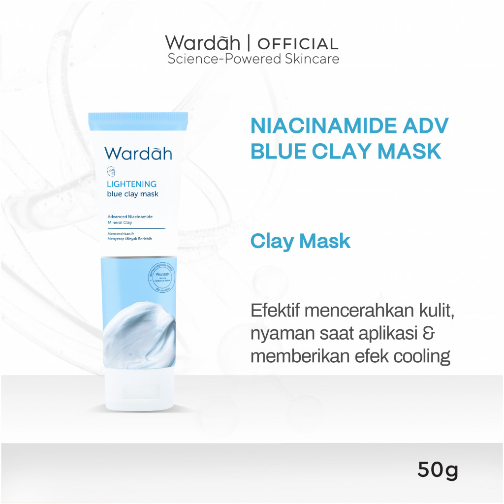 [Gift Not For Sale] 2025 New MWH Wardah Lightening Blue Clay Mask 50g [PDG]