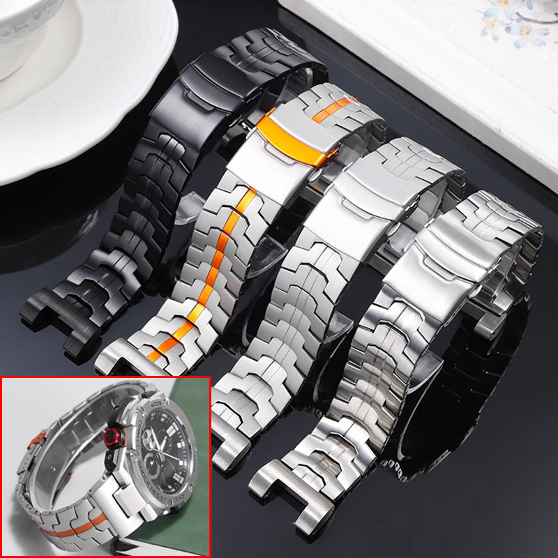 For Casio G-SHOCK GST-210/W120L/S130L/S310 GST-B100 W300/400G Titanium metal watch strap Men Modifie