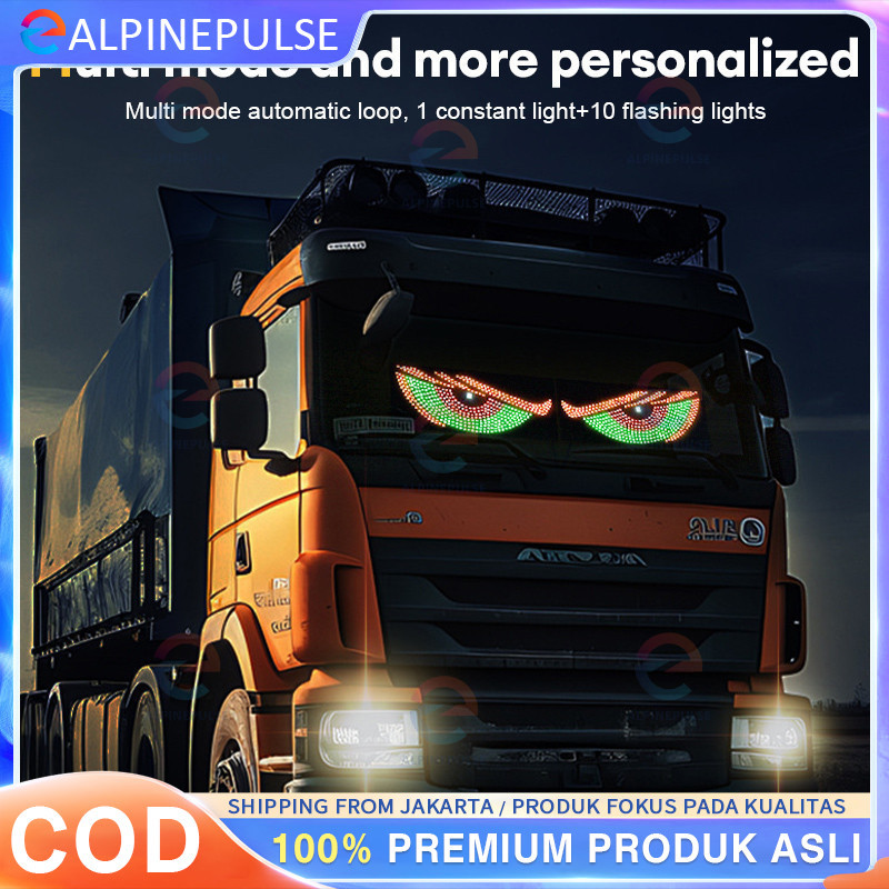 Lampu Devil Eye Merk Multi Mode Layar Tampilan LED Truk Depan Belakang Kaca Depan Mobil