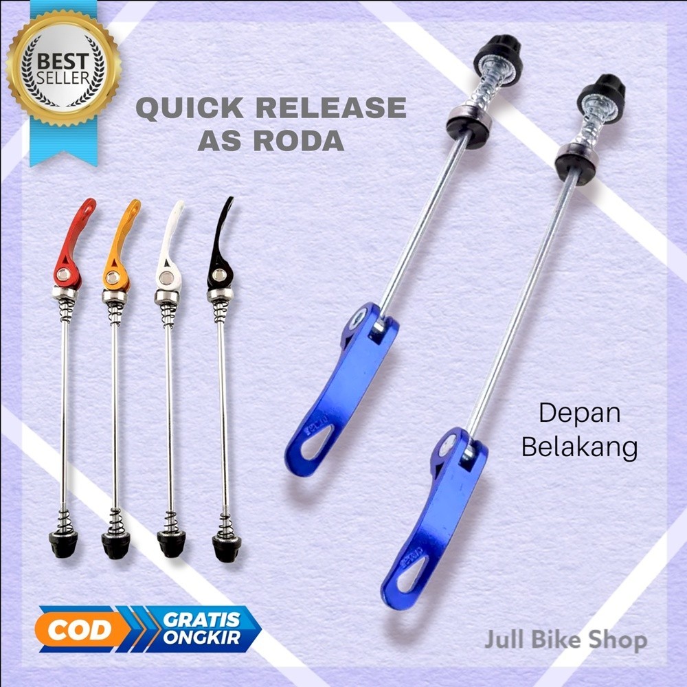 as quick release sepeda skewer qr hub freehub ban baut clamp axle roda depan belakang mtb lipat road