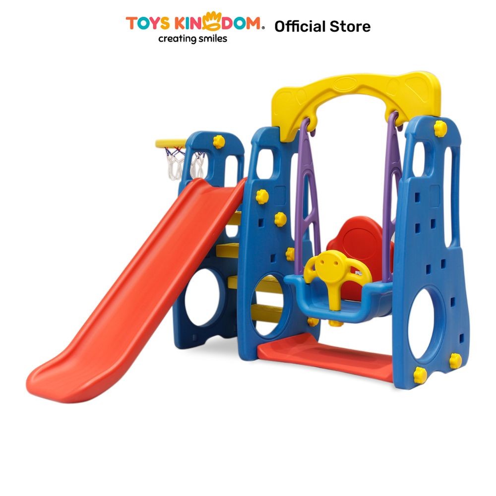 Toys Kingdom Paso Perosotan Dan Ayunan Anak 4 In 1 Tb-201A Mainan Papan Seluncuran Anak Fun Kids Sli