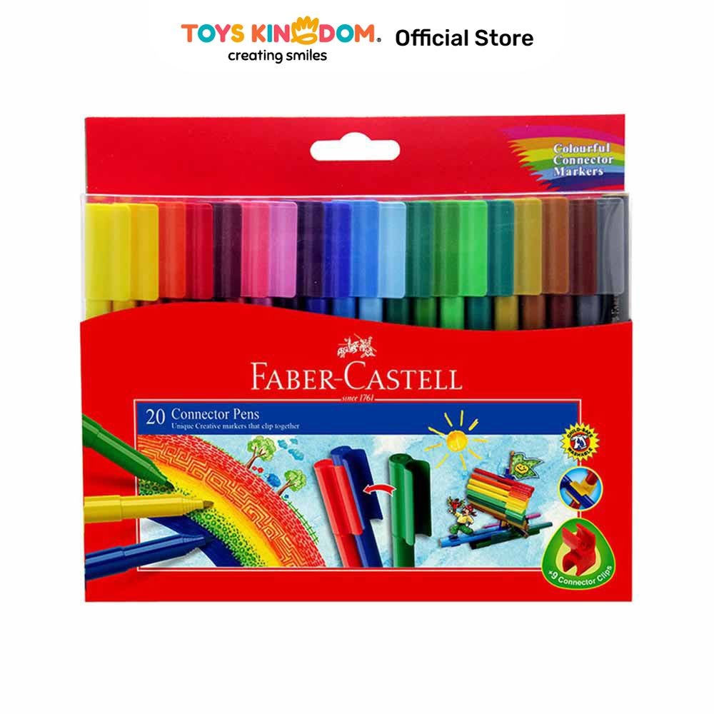 Toys Kingdom Faber Castell Set 20 Pcs Spidol Connector 11200Advdcb Alat Tulis Warna Warni Spidol War