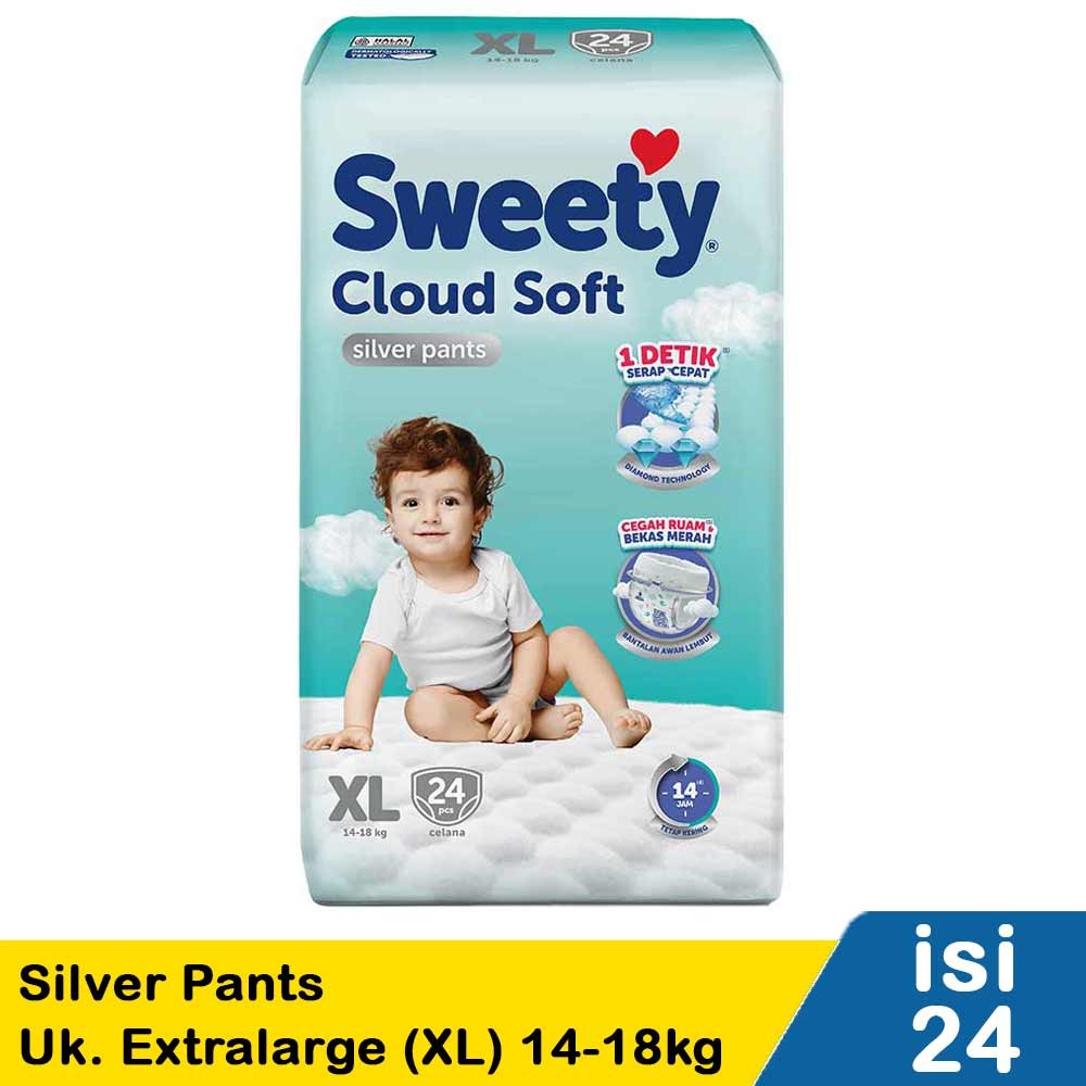 SWEETY SILVER PANTS 24'S  EXTRALARGE