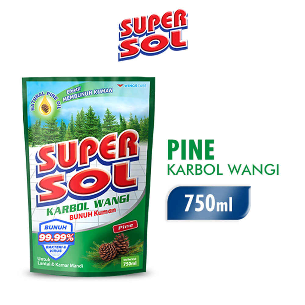 WING'S SUPERSOL KARBOL WANGI PINE 780/750mL