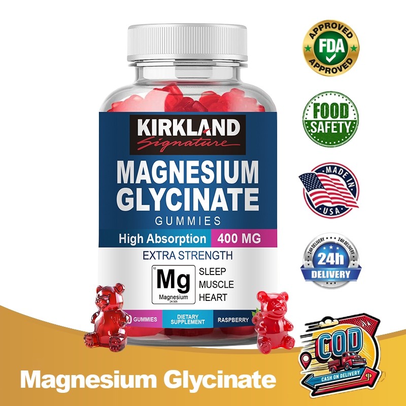 Magnesium Glycinate Gummies 400mg – Suplemen Harian untuk Tidur Nyenyak, Relaksasi Tubuh, Mengurangi