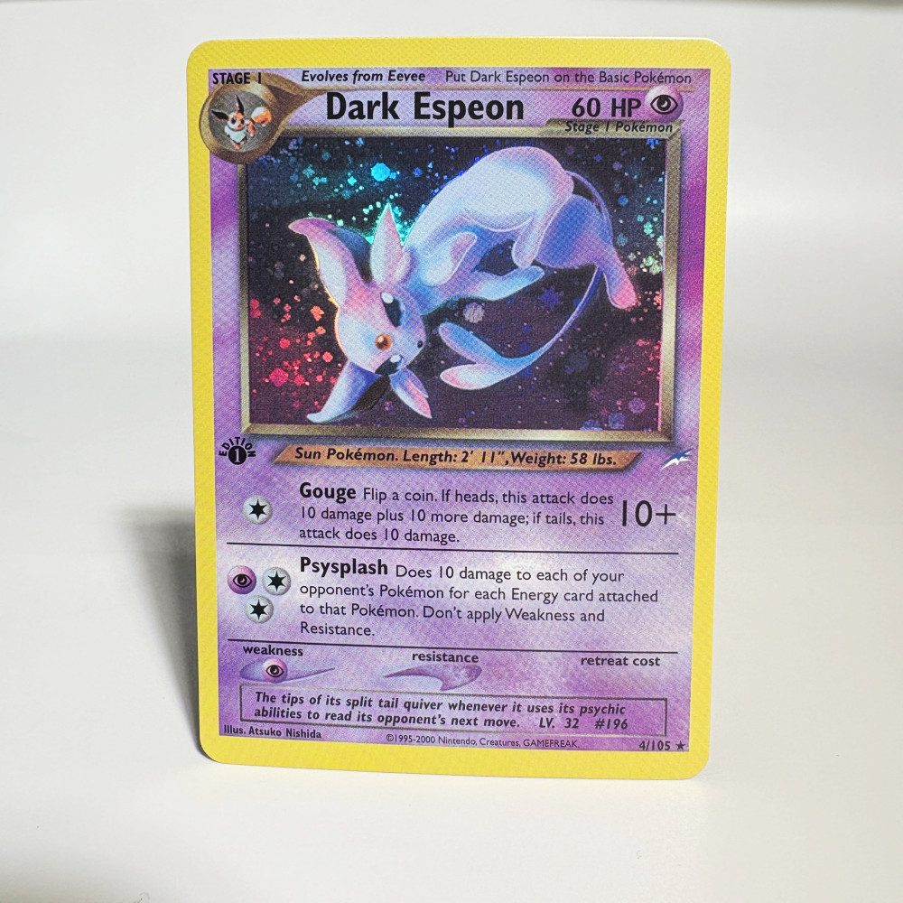 PKM Foil Flash Proxy Trang Card DARK RAIU ENTEI ESPEON MISTY S GYARADOS  GYARADOS DARK ESPEON Durabl