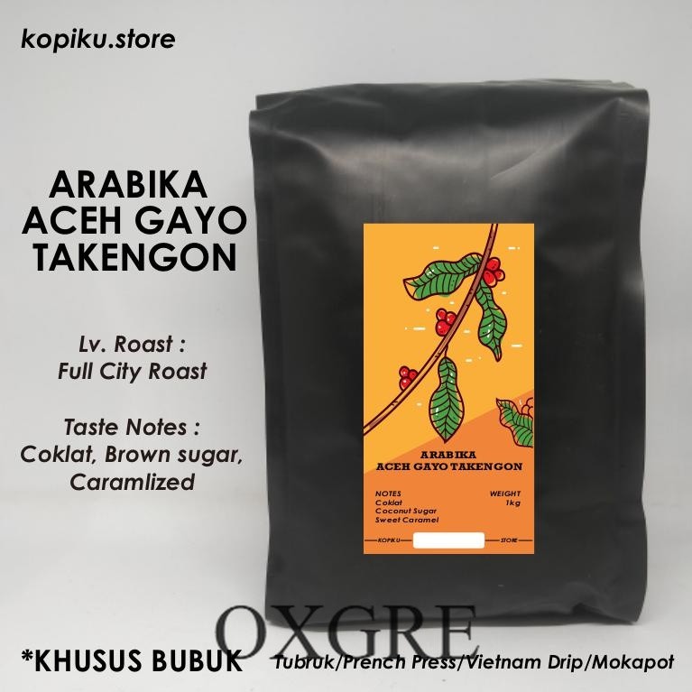[ OXGRE ]  Kopi Bubuk Arabika Aceh Gayo Takengon 1kg