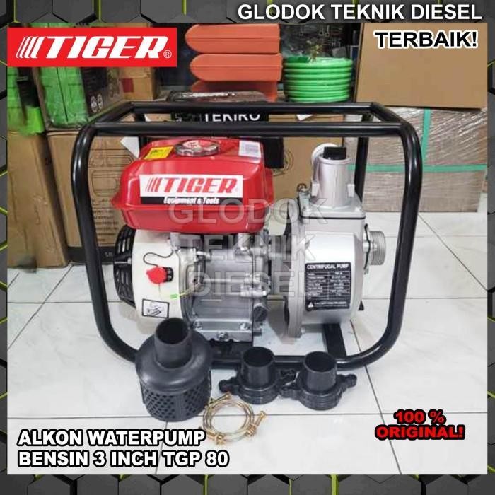 SPESIAL PROMO CUCI GUDANG TIGER MESIN POMPA AIR SAWAH IRIGASI ALKON 3 Inch 3" TGP80 TGP 80 WATER PUM