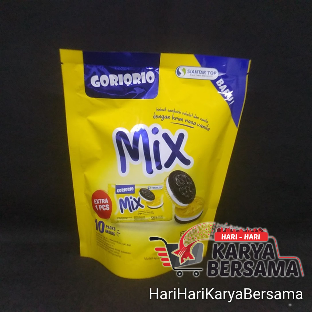 MAKANAN RINGAN BISKUIT SIANTAR TOP GORIORIO MIX KRIM RASA VANILA 76GR