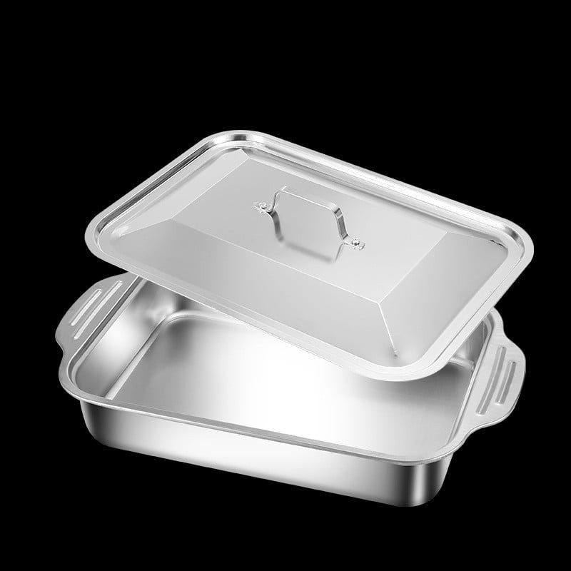 Top100 - Wadah Prasmanan Catering Nampan Tutup Full Stainless Steel Wadah Saji Lauk