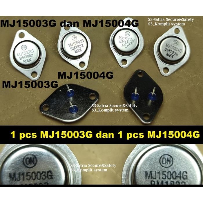 MJ15003G MJ15004G Transistor MJ15003 MJ15004 Jengkol MJ 15003 15004 G ON mj15003g dan mj15004g Part 