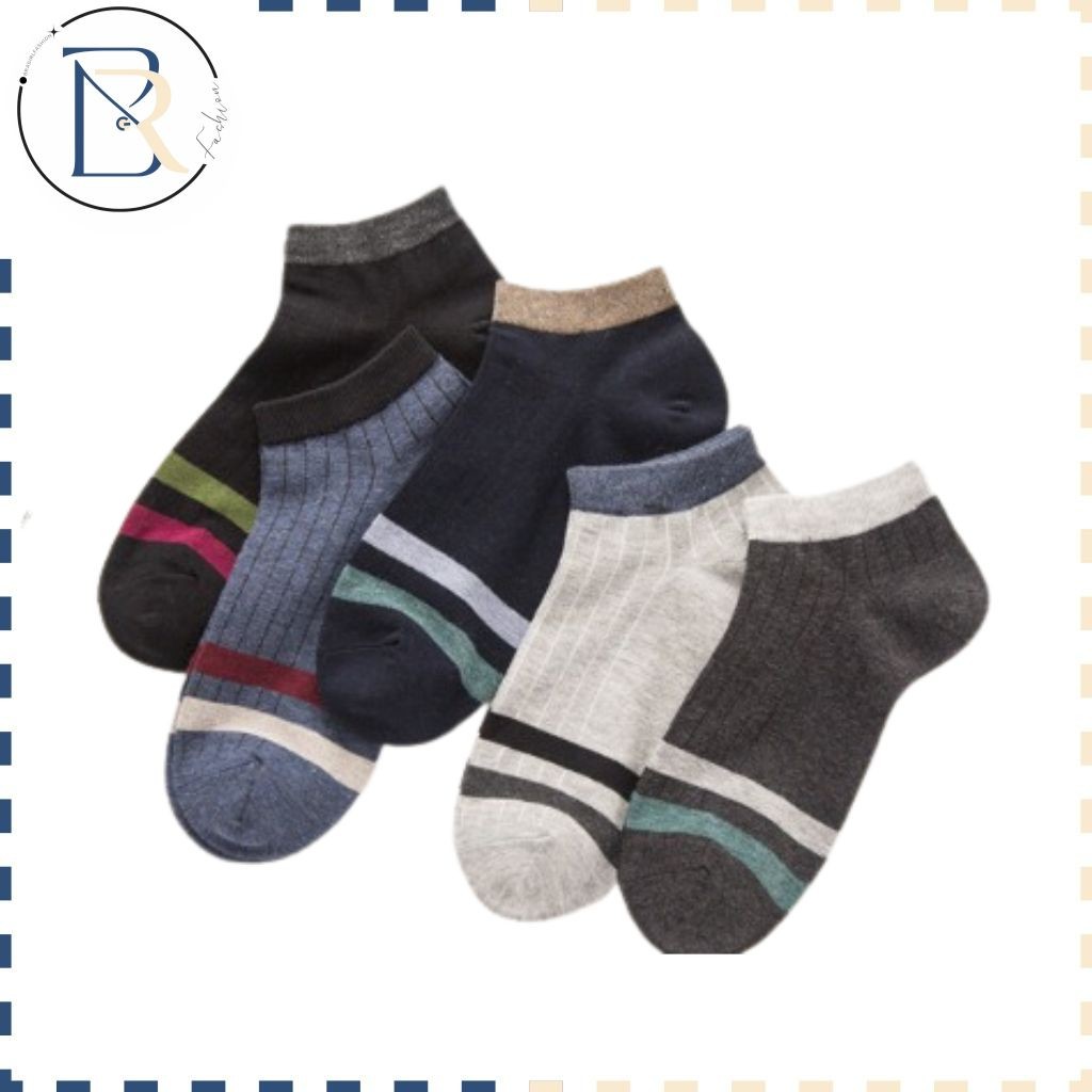 Bra Girl Fashion ● Kaos Kaki Garis Korea Cowok