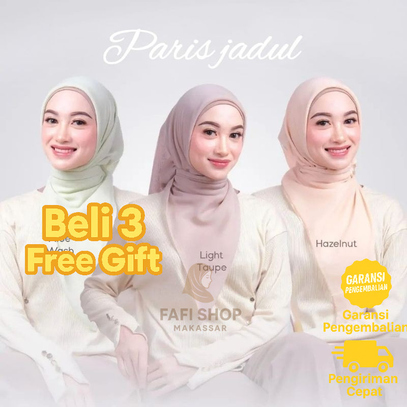 𝗳𝗮𝗳𝗶_Hijab Segiempat Paris Jadul Dengan Bahan Berkualitas | Jilbab Paris Premium