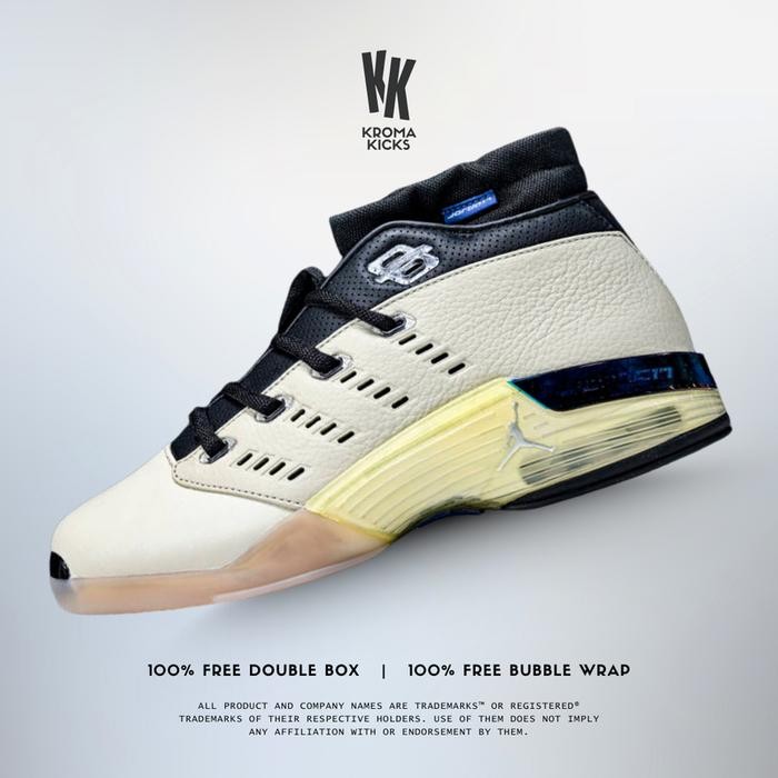 Jordan 17 Retro Low SP Infinite Archives Beach Metallic Silver Black Sneaker Sepatu IH0177-200 (Size