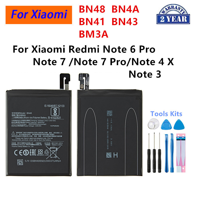 BN48 BN4A BN41 BN43 BM3A Brand New Battery For Xiaomi Redmi Note 6 Pro/Note 3/ Note 4X /MTK Helio X2