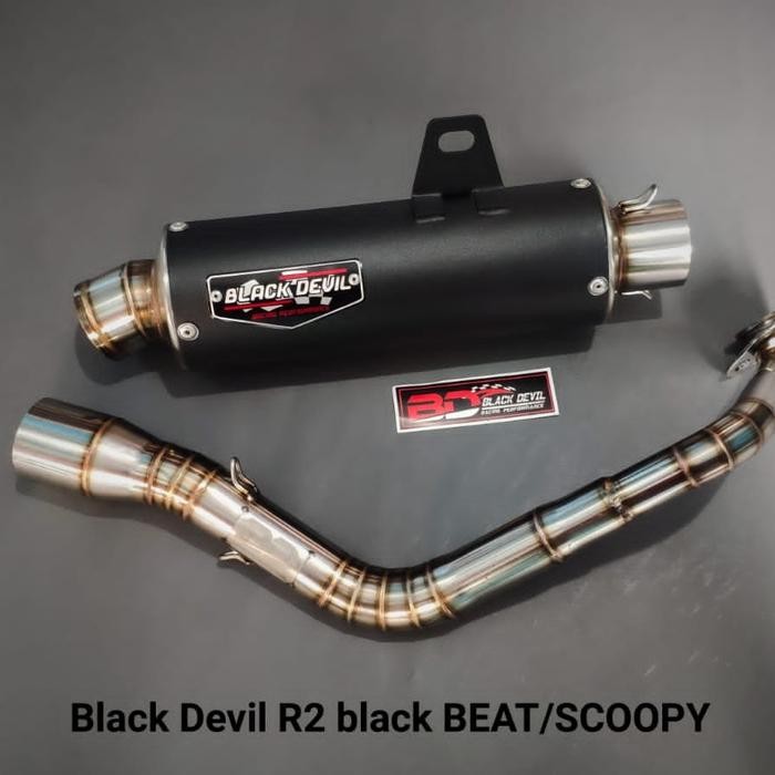 knalpot Black Devil scoopy beat mio versi black series original BD