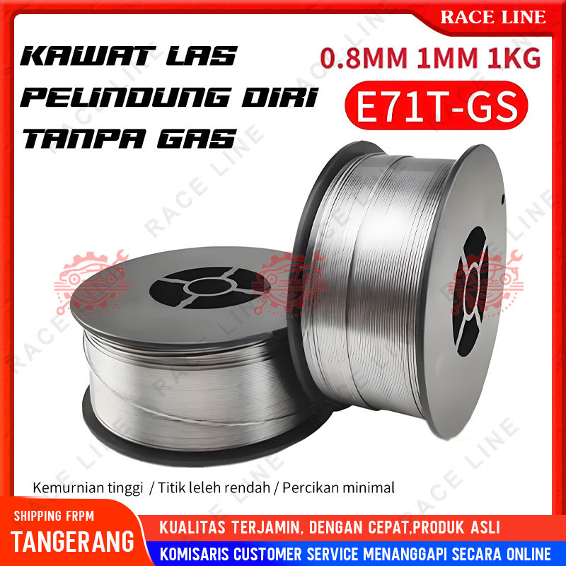 COD - Kawat Las Mig Gasless Tanpa Gas CO2 E71T-GS | 0.8mm 1mm 1Kg Flux Core Wire | Gulungan Kawat La