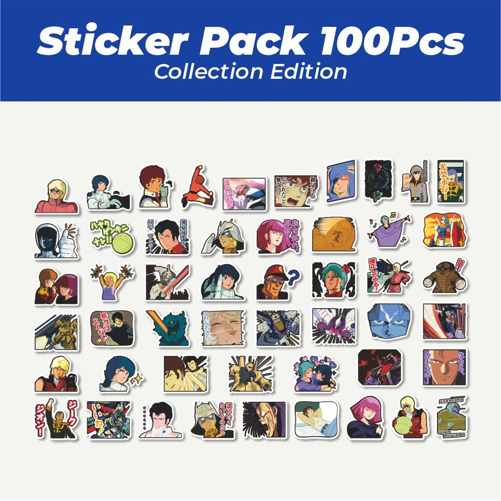 Hot Stiker Stiker Gundam Pilot Anime V1 Lucu Anti Air Stikers Berperekat Waterproof Sticker Decal Bu