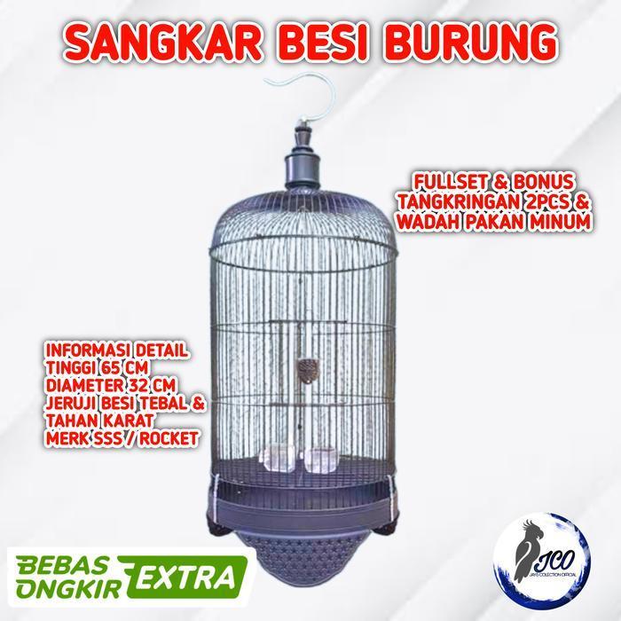 SANGKAR KANDANG BURUNG LOVEBIRD BESI KANDANG BURUNG BESI KAPSUL DIAMETER 33CM