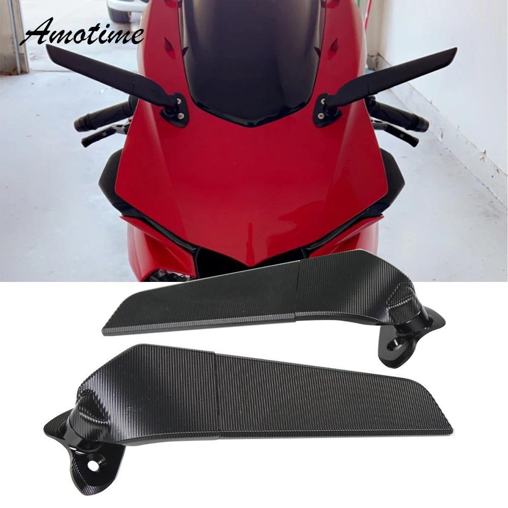 Untuk Yamaha YZF R1 YZF-R1 R1 2015 2016 2017 2018 2019 Spion Samping Motor Sayap Angin yang Dapat Di