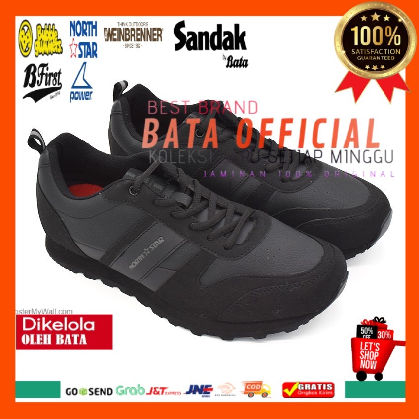 North Star Sepatu Sekolah Tali Full Marve Black - 5816566