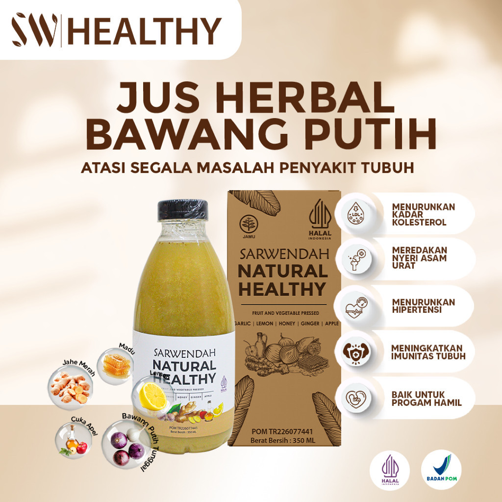 TERLARIS Sarwendah Juice (Juice 350/600ml) Sarwendah Juice Bawang Putih Tunggal 1 Botol 350/600ml