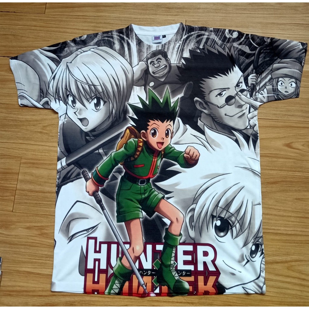 KAOS HUNTERXHUNTER GON AOP, ALL OF PRINT DEPAN BELAKANG, kaos TAG THAILAND, KAOS DISTRO BOOTLEG BANG